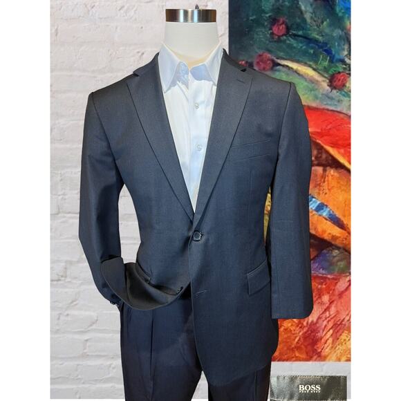 Hugo Boss Other - Hugo Boss 42R High Quality Charcoal Gray Blazer Suit Coat Jacket Super 110s